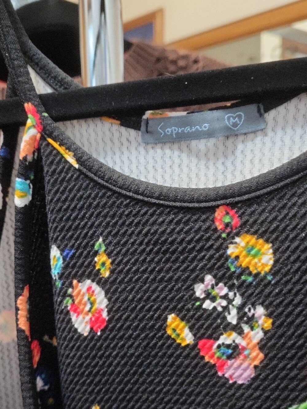 Soprano Black Floral Halter Mini Dress - Picture 2 of 5